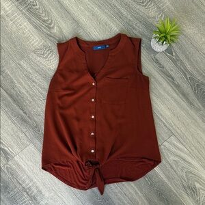 Apt. 9 Women's Button Down Rust Top